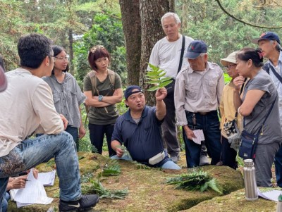 張藝翰博士現場教學辨識蕨類特徵