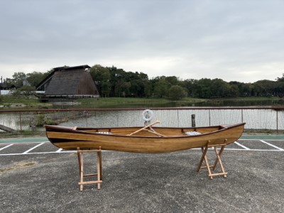 東勢高工余浤銓老師以臺灣二葉松、臺灣杉及桂竹打造國產材雙人獨木舟