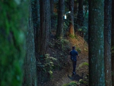 大雪山國家森林遊樂區員工住宿區域安裝生態照明燈具